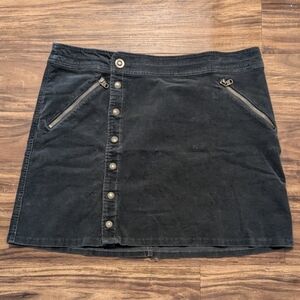 Kühl women's skirt size 12 dark grey, narrow wale corduroy